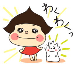 Okappa girl and Igaguri boy sticker #13061996