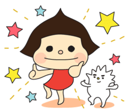 Okappa girl and Igaguri boy sticker #13062000