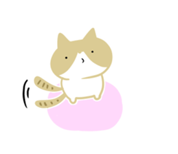 A cute cat with a toy mouse 2 sticker #13062142