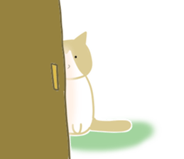 A cute cat with a toy mouse 2 sticker #13062152