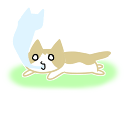 A cute cat with a toy mouse 2 sticker #13062159