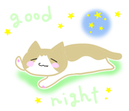 A cute cat with a toy mouse 2 sticker #13062165