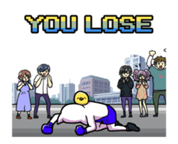 Pikopiko move! Retro game style sticker #13063389