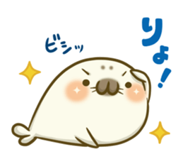 Cute Baby Harbor seal 3!! sticker #13064250