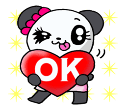 The panda which is active in love! sticker #13064465