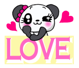 The panda which is active in love! sticker #13064471