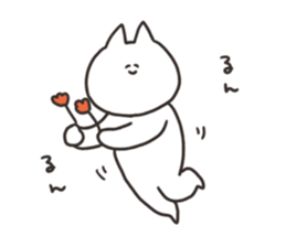 Cat with love sticker #13064635