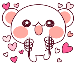 Fluffy Bear To your heart! 40set sticker #13064726