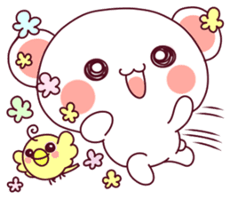 Fluffy Bear To your heart! 40set sticker #13064727