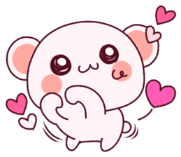 Fluffy Bear To your heart! 40set sticker #13064729