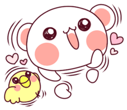 Fluffy Bear To your heart! 40set sticker #13064734