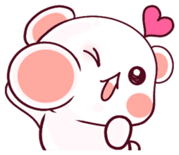 Fluffy Bear To your heart! 40set sticker #13064745