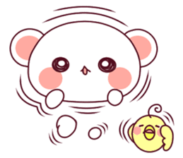 Fluffy Bear To your heart! 40set sticker #13064751