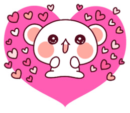 Fluffy Bear To your heart! 40set sticker #13064761