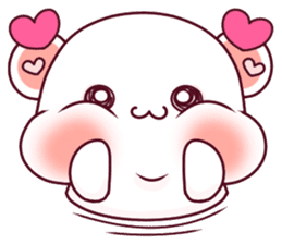 Fluffy Bear To your heart! 40set sticker #13064762