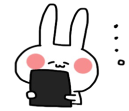 Loose and cute rabbit sticker sticker #13065592