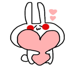 Loose and cute rabbit sticker sticker #13065605