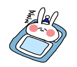 Loose and cute rabbit sticker sticker #13065629
