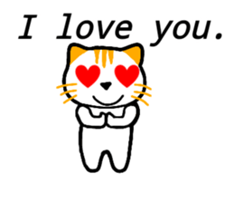 Cute cat healed sticker #13066409