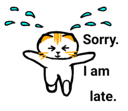 Cute cat healed sticker #13066425