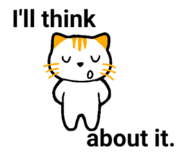 Cute cat healed sticker #13066442