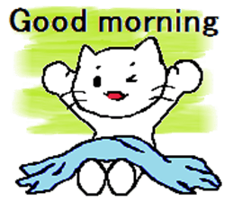 The life of a white cat (English) sticker #13067110