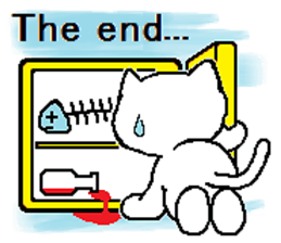 The life of a white cat (English) sticker #13067111