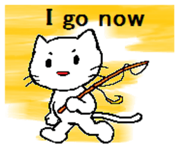 The life of a white cat (English) sticker #13067112