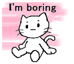 The life of a white cat (English) sticker #13067114