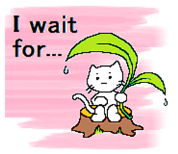 The life of a white cat (English) sticker #13067115