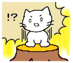 The life of a white cat (English) sticker #13067119