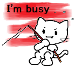 The life of a white cat (English) sticker #13067120