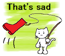 The life of a white cat (English) sticker #13067121