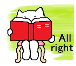 The life of a white cat (English) sticker #13067126