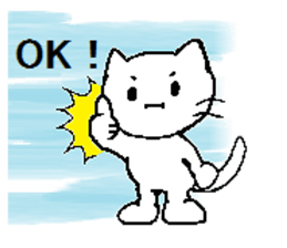 The life of a white cat (English) sticker #13067127
