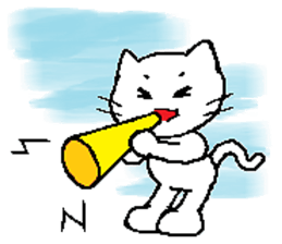 The life of a white cat (English) sticker #13067128