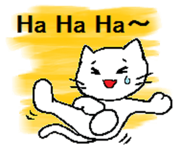 The life of a white cat (English) sticker #13067131