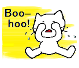 The life of a white cat (English) sticker #13067134