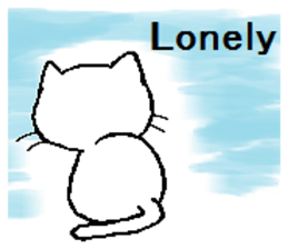 The life of a white cat (English) sticker #13067135