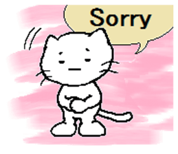 The life of a white cat (English) sticker #13067136