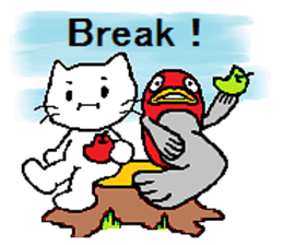 The life of a white cat (English) sticker #13067138