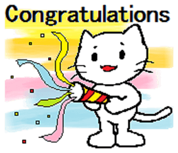 The life of a white cat (English) sticker #13067140