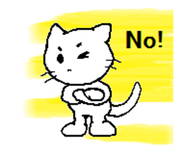 The life of a white cat (English) sticker #13067143