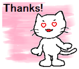 The life of a white cat (English) sticker #13067145