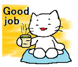 The life of a white cat (English) sticker #13067146