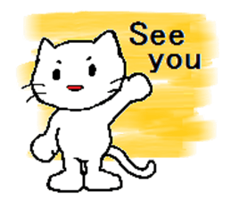 The life of a white cat (English) sticker #13067147