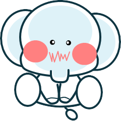 Light blue elephant sticker