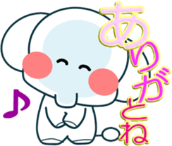 Light blue elephant sticker sticker #13067288