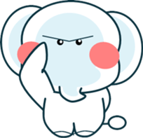 Light blue elephant sticker sticker #13067298