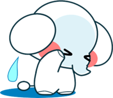 Light blue elephant sticker sticker #13067300